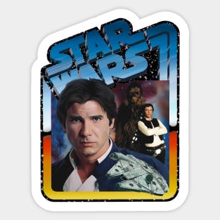 The Scoundrel (black starfield, desert background) Sticker